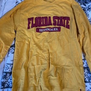 College yellow long sleeve, vintage